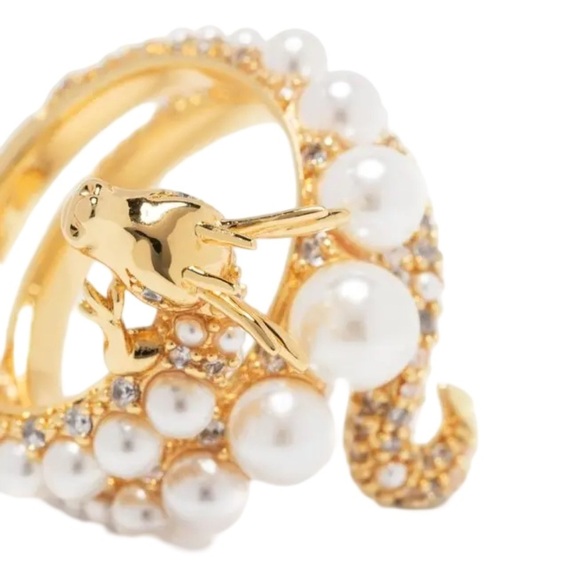 KATE SPADE • Dazzling Dragon Wrap Gold Pearl Ring - Picture 8 of 8